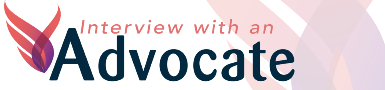 Decorative banner with text 'Interview with an Advocate' and the FCVic logo.