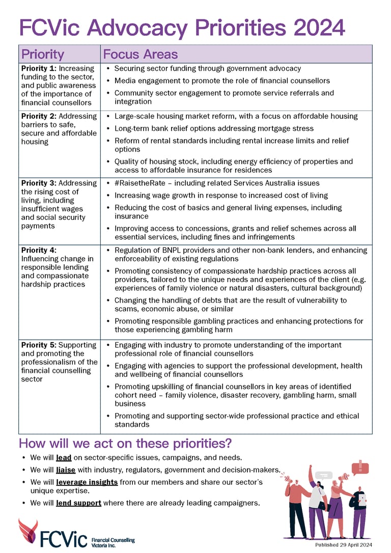 A screenshot of the Advocacy Priorities PDF - click to download the PDF document