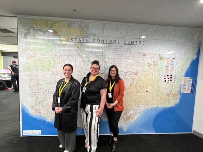 L-R Phoebe Michetti – Youth Affairs Council Victoria, Kellie Davis, Lucy Manne – VCOSS