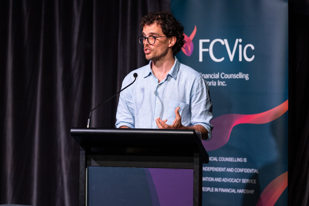 Jack Piper speaks at the FCVic Community Disaster Resilience Summit 2026