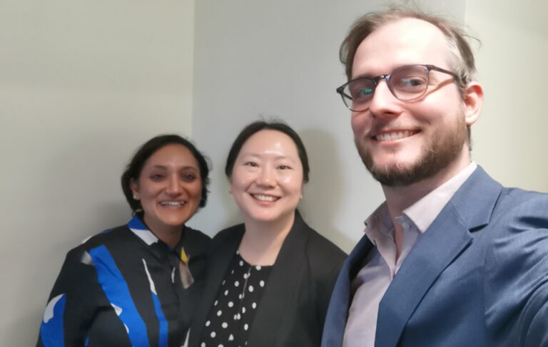 From left to right: Rachna Madaan Bowman, Financial Counsellor at South East Community Links; Amanda Chan, Advocacy Coordinator at FCVic; and Zyl Hovenga-Wauchope, Executive Officer at FCVic