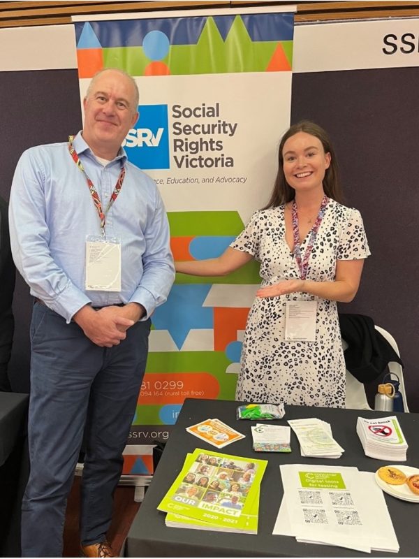 Graeme Parsons and Eloise Cox at the 2023 Financial Counselling Australian Conference