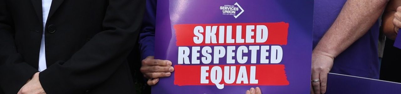 An ASU sign saying 'Skilled, Respected, Equal'